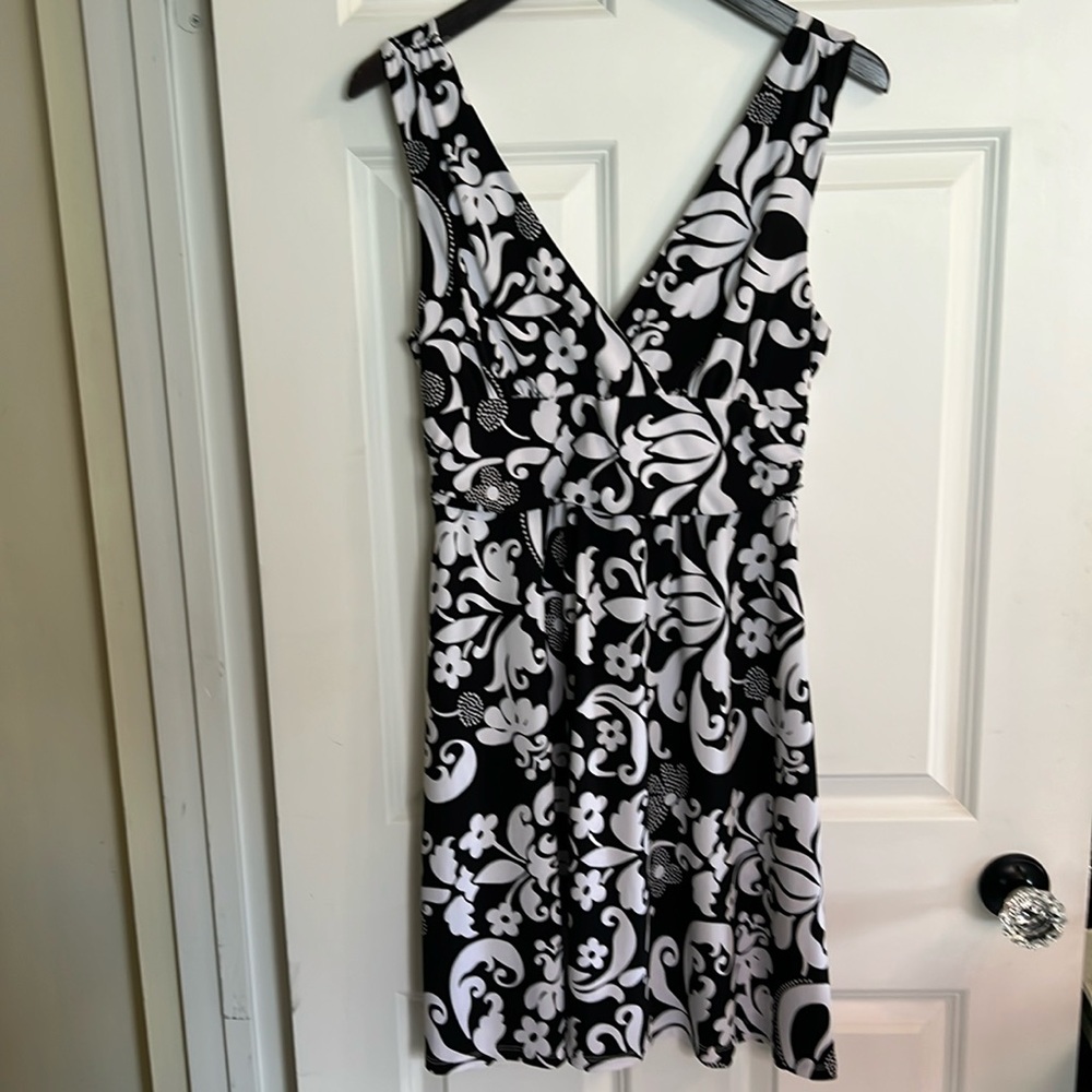 Black and White Floral Dress